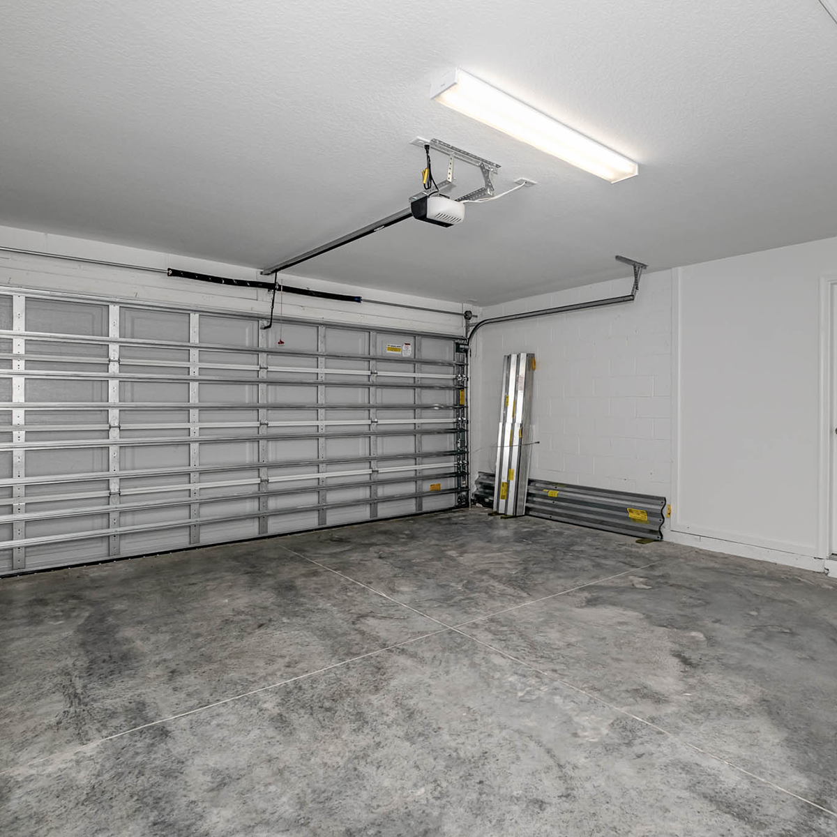 Attached two-car garage
